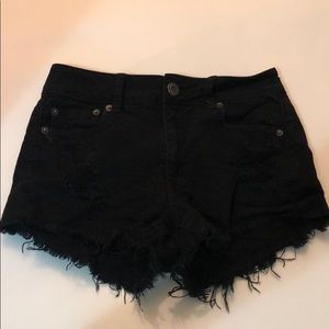 Black American Eagle hi-rise shorts
